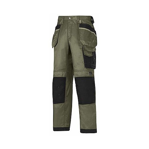 Snickers 3212 Craftsmen 36"/35" Holster Pocket Trousers DuraTwill Size 152 Olive Green/Black Snickers 3212 Craftsmen 36"/35" Holster Pocket Trousers DuraTwill Size 152 Olive Green/Black