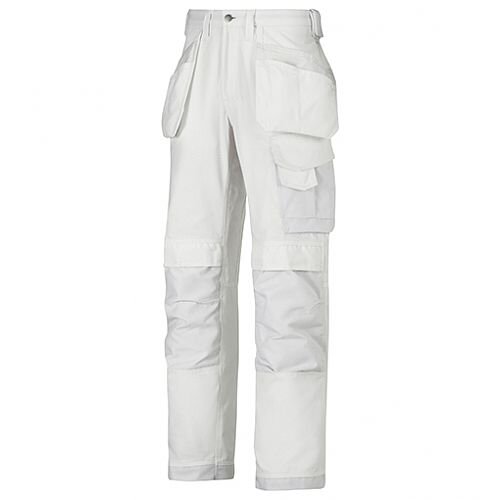 Snickers 3214 Craftsmen Holster Pocket Trousers Canvas+ Size 68 * 57 Inches/32 Inches White