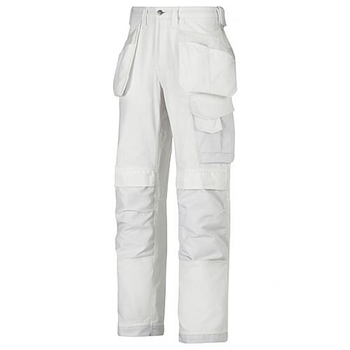Snickers 3214 Craftsmen Holster Pocket Trousers Canvas+ Size 204 38"/28" White Snickers 3214 Craftsmen Holster Pocket Trousers Canvas+ Size 204 38"/28" White