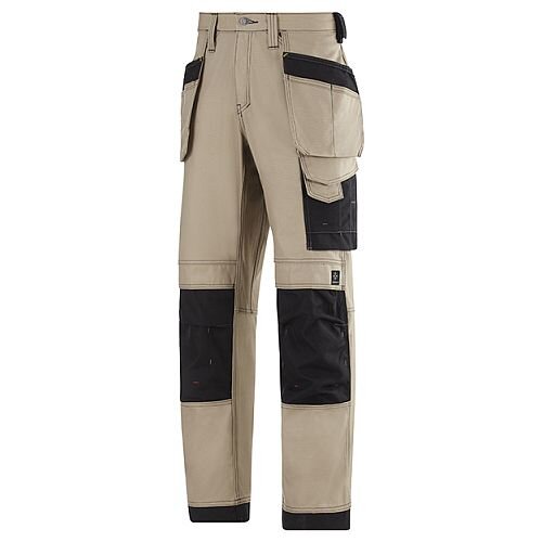 Snickers 3214 Craftsmen Holster Pocket Trousers Canvas+ Khaki/Black