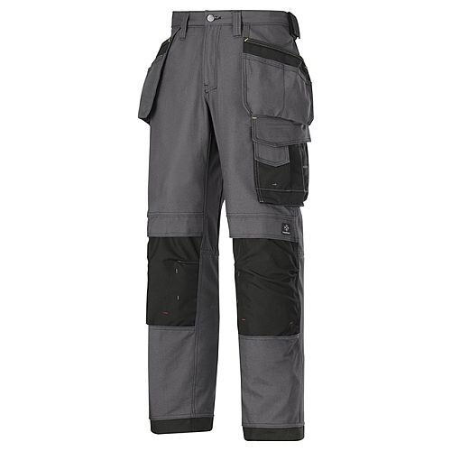 Snickers 3214 Craftsmen Holster Pocket Trousers Canvas+ Size 44 30 Inches/32 Steel Grey/Black