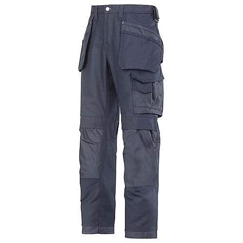 Snickers 3214 Canvas+ Trousers With Holster Pocket Navy Waist 30 Inches Inside leg 30 Inches