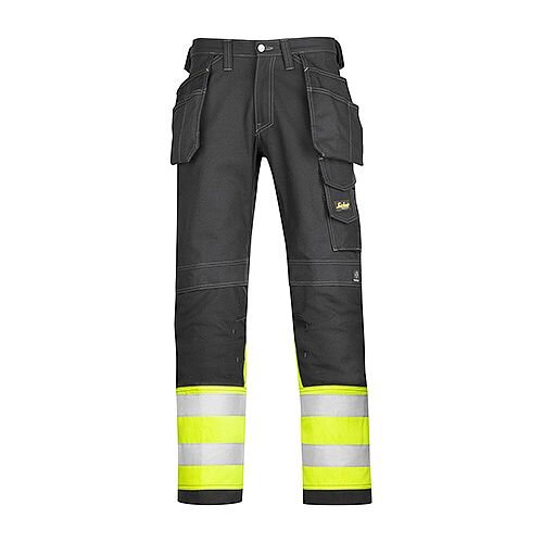 Snickers 3235 High-Vis Holster Pocket Cotton Trousers Class 1 Size 152 36"/35" Black/Hi-Vis Yellow Snickers 3235 High-Vis Holster Pocket Cotton Trousers Class 1 Size 152 36"/35" Black/Hi-Vis Yellow