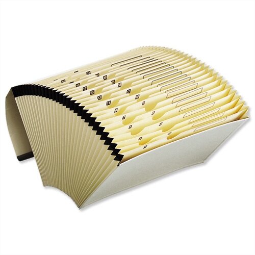 Expanding File Foolscap with Flap 31 Pockets 1-31 Cream 5 Star Expanding File Foolscap with Flap 31 Pockets 1-31 Cream 5 Star