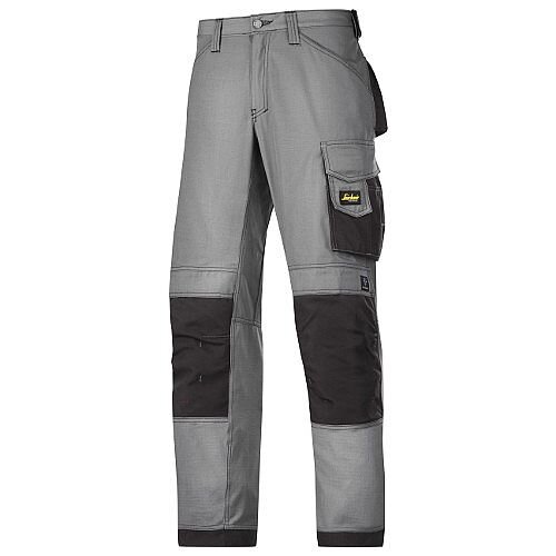 Snickers 3313 Craftsman Trousers Rip-Stop Grey/Black Waist 36" Inside leg 35" Size 152 Snickers 3313 Craftsman Trousers Rip-Stop Grey/Black Waist 36" Inside leg 35" Size 152