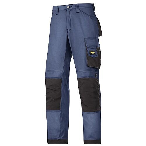 Snickers 3313 Craftsman Trousers Rip-Stop Navy/Black Waist 36" Inside leg 35" Size 152 Snickers 3313 Craftsman Trousers Rip-Stop Navy/Black Waist 36" Inside leg 35" Size 152