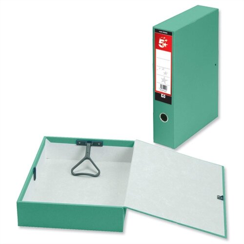 5 Star Box File Foolscap Green 70mm Spine Lock Spring Finger Pull Pressboard Pack of 5 5 Star Box File Foolscap Green 70mm Spine Lock Spring Finger Pull Pressboard Pack of 5