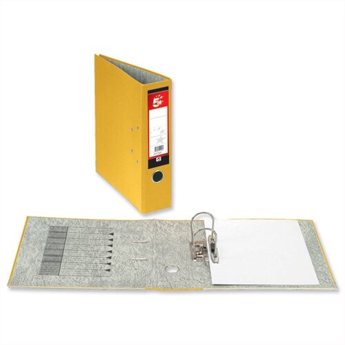 5 Star Office Lever Arch File 70mm Foolscap Yellow Pack 10