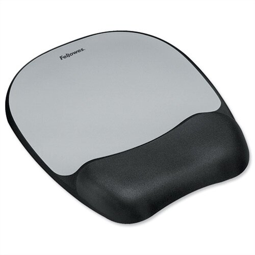 Fellowes Non-skid Mouse Pad Memory Foam Silver