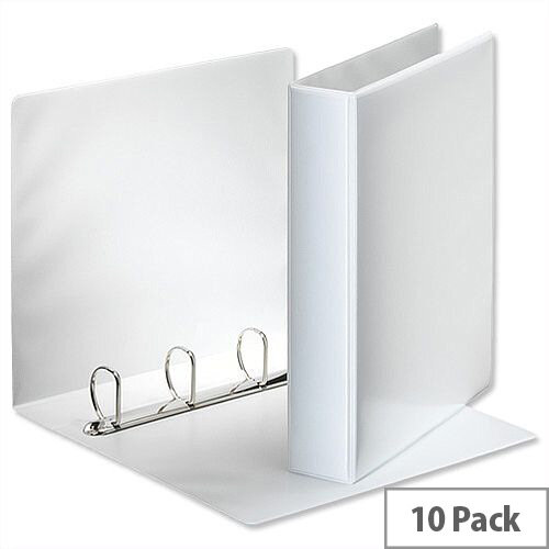Esselte Presentation Ring Binder A4 White 40mm Size 4 D-Ring 600530/49704 Pack 10 Esselte Presentation Ring Binder A4 White 40mm Size 4 D-Ring 600530/49704 Pack 10