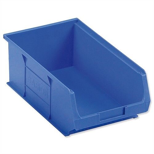 TC4 Container Bin Heavy Duty Polypropylene W350xD205xH132mm Blue Pack 10 TC4 Container Bin Heavy Duty Polypropylene W350xD205xH132mm Blue Pack 10