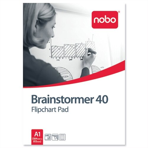 Nobo Brainstormer A1 Flipchart Pad Perforated 40 Sheets Feint Lined Pack 5 Nobo Brainstormer A1 Flipchart Pad Perforated 40 Sheets Feint Lined Pack 5