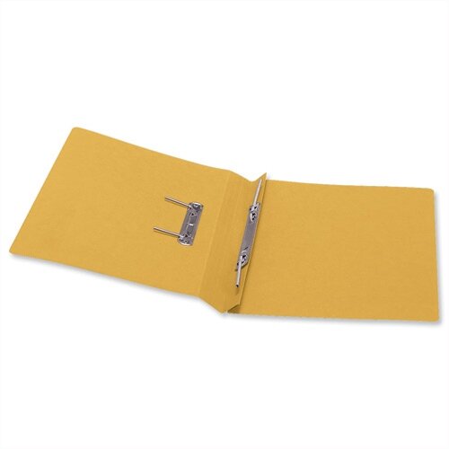 Office Transfer Spring File 315gsm 38mm Foolscap Yellow Pack 50