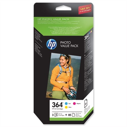 HP 364 3 Colour Value Pack Ink Cartridges With Photo Paper CH082EE HP 364 3 Colour Value Pack Ink Cartridges With Photo Paper CH082EE