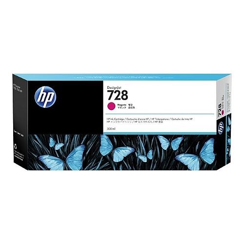 HP 728 Magenta (Dye) 300ml Original DesignJet Ink Cartridge F9K16A HP 728 Magenta (Dye) 300ml Original DesignJet Ink Cartridge F9K16A