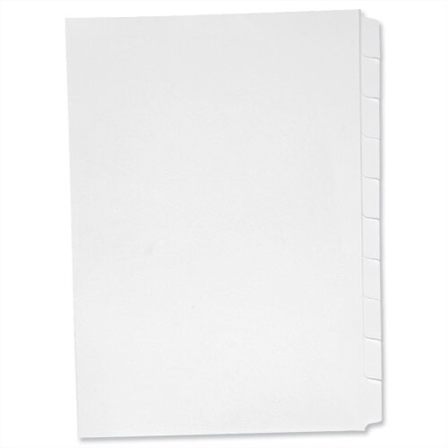 Concord Presentation Index Unpunched 10-Part A4 White Pack 25 Concord Presentation Index Unpunched 10-Part A4 White Pack 25