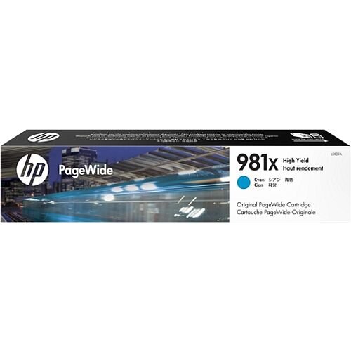 HP 981X Cyan High Capacity PageWide Ink Cartridge L0R09A HP 981X Cyan High Capacity PageWide Ink Cartridge L0R09A