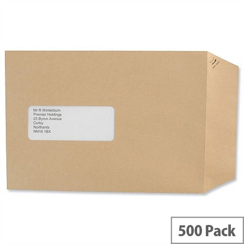 Basildon Bond Window C5 Manilla 90gsm Envelopes Peel and Seal Pocket Pack 500 Ref E80190 