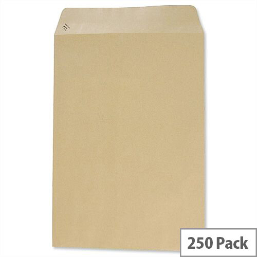 Basildon Bond C4 90gsm Envelopes Manilla Pocket Peel and Seal Pack 250 Ref C80191 