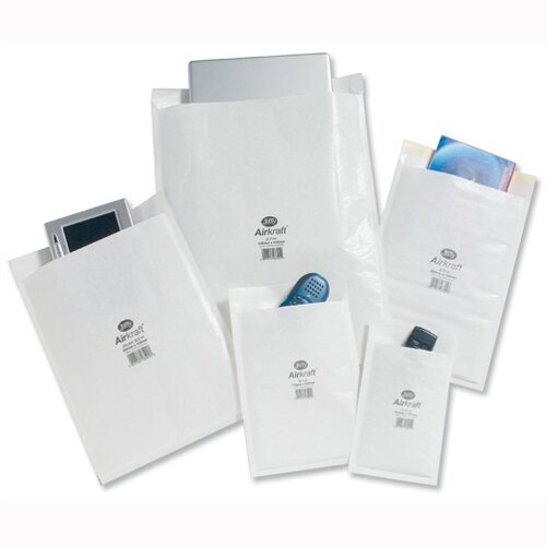 Jiffy AirKraft Size 4 240x320mm White Bubble Lined Bags Pack of 50 Jiffy AirKraft Size 4 240x320mm White Bubble Lined Bags Pack of 50