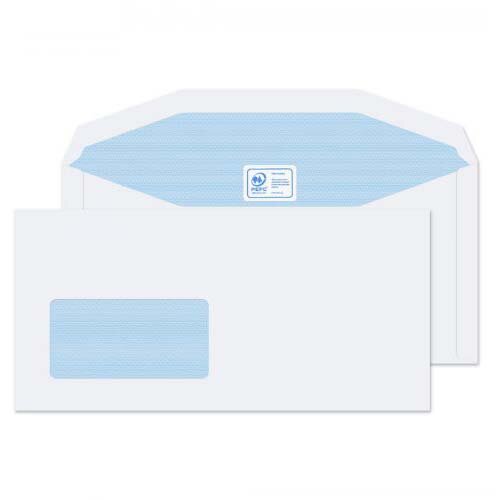 Blake Purely Everyday Mailer Envelope DL Plus 114x235mm Gummed Window 90gsm White (Pack 1000)