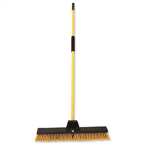 Bulldozer Broom Dual Purpose Soft and Stiff PVC Yard Broom &Metal Handle Bulldozer Broom Dual Purpose Soft and Stiff PVC Yard Broom &Metal Handle