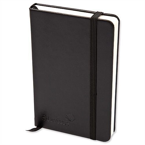 Silvine Executive Soft Feel A4 Notebook Ruled 160 Pages Black