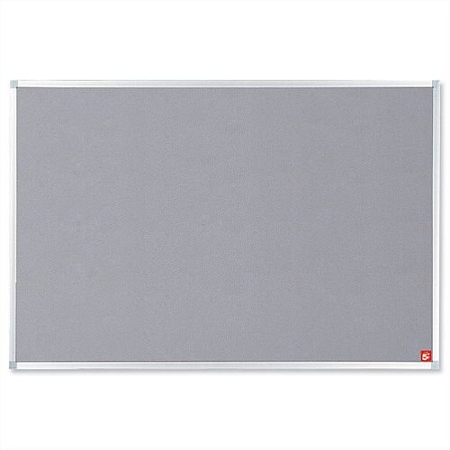 Grey Notice Board with Aluminium Trim and Fixings 1200 x 900mm 5 Star