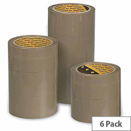 Scotch Buff Packaging Tape Polypropylene 50mm x 66m (6 Pack) Scotch Buff Packaging Tape Polypropylene 50mm x 66m (6 Pack)