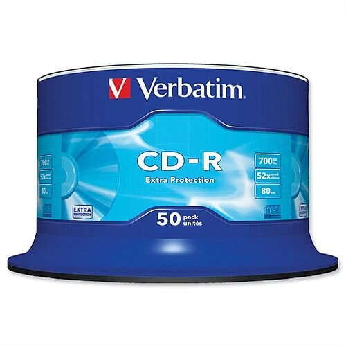 Verbatim CD-R Recordable Disc Spindle Pack 50 - Hunt Office UK