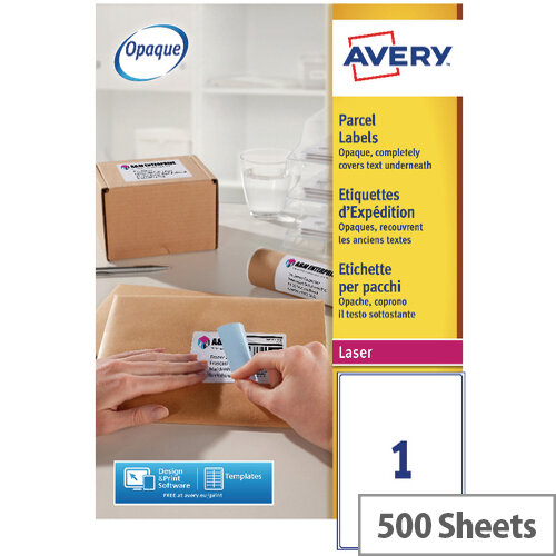 Avery L7167-500 Address Labels 199.6 x 289.1mm White (500 Labels)