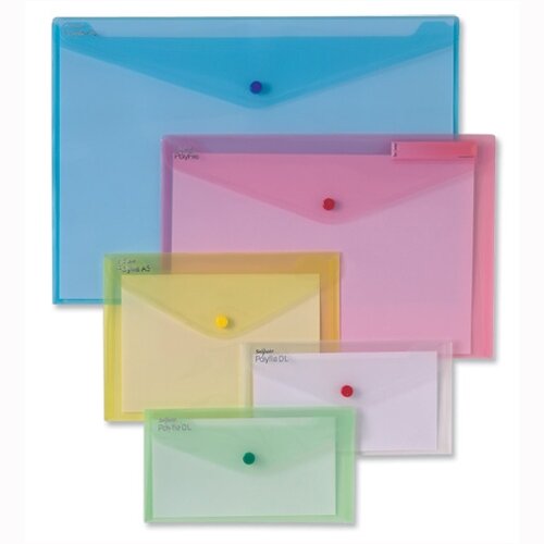 Snopake Polyfile Classic A3 Wallet File Clear Pack 5