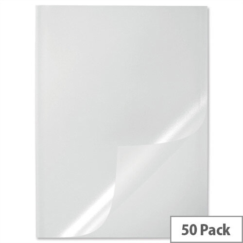 Durable Report Covers PVC Capacity 100 sheets A3 Folds to A4 Clear 2919/19 Pack 50