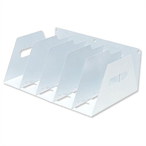 Lever Arch Filing Rack Portable White Rigid Metal