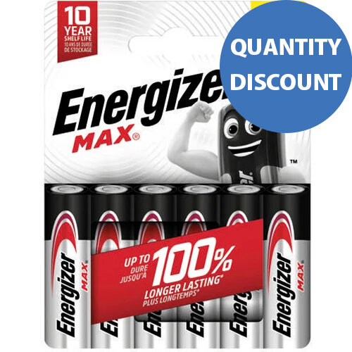 Energizer Max AA Batteries - Pack of 6, Reliable Power for Everyday Devices - E303328500