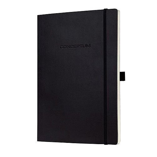 Sigel Conceptum Black Notebook Leather Look Soft A5 Cover – Portable, Durable, Folding Pocket, Pen Loop, 194 Pages, 80gsm, Perforated, Lined And Numbered Pages, Strap Enclosure &Casebinded (CO321) Sigel Conceptum Black Notebook Leather Look Soft A5 Cover – Portable, Durable, Folding Pocket, Pen Loop, 194 Pages, 80gsm, Perforated, Lined And Numbered Pages, Strap Enclosure &Casebinded (CO321)
