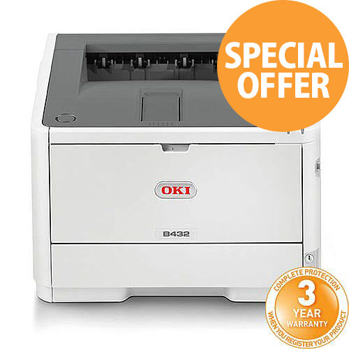 OKI B432DN A4 Mono Laser Printer Network Ready Duplex OKI B432DN A4 Mono Laser Printer Network Ready Duplex
