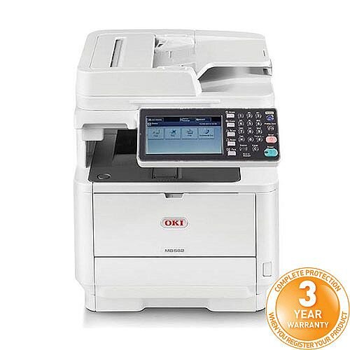 OKI MB562dnw Mono Multifunction Laser Printer A4 Duplex Network Fax Wireless OKI MB562dnw Mono Multifunction Laser Printer A4 Duplex Network Fax Wireless