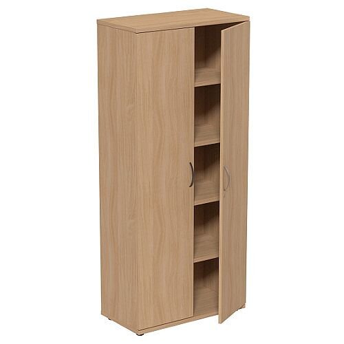 Tall Beech 2 Door Office Cupboard 1850mm Height Kito HuntOffice.co.uk