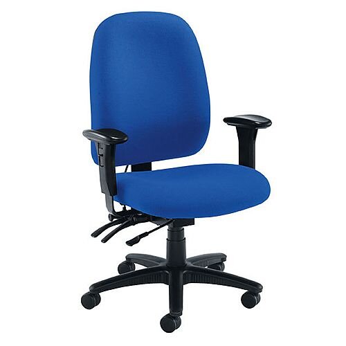 Vista HB High Back Asynchronous Ergonomic Posture Office Chair With Adjustable Arms & Lumbar Support Blue