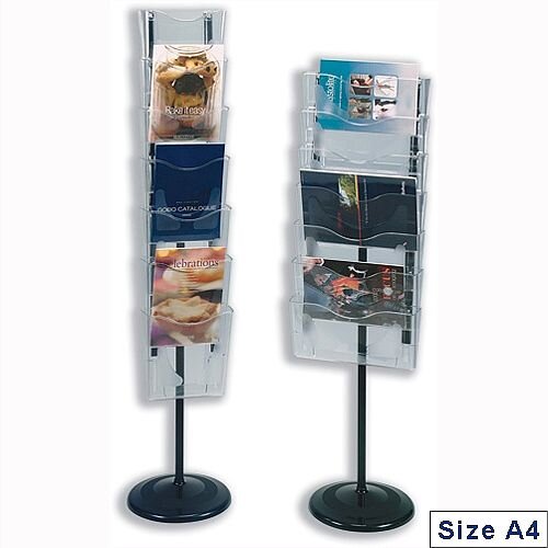 Deflecto Literature Hot File Floor Stand Unit Portrait 7 x A4 Pockets Crystal Deflecto Literature Hot File Floor Stand Unit Portrait 7 x A4 Pockets Crystal
