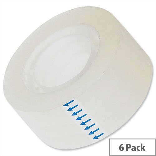 Clear Sticky Tapes Easy Tear Tape Rolls 25mm x 33m Pack of 6 5 Star Clear Sticky Tapes Easy Tear Tape Rolls 25mm x 33m Pack of 6 5 Star
