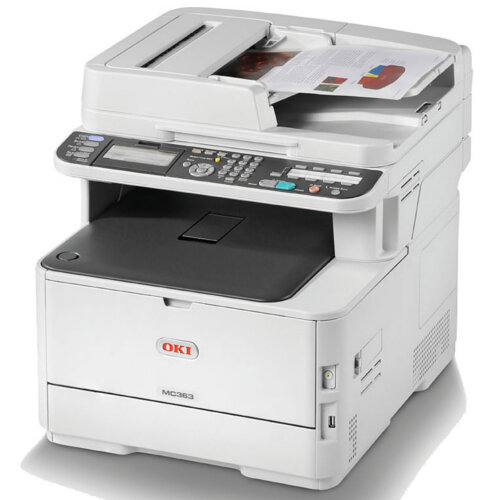 OKI MC363dnw A4 Colour LED Multifunction Printer Print/Scan/Copy/Fax 250 Sheet Tray - Legal (216 x 356 mm)/A4 (210 x 297 mm) (original) - A4/Legal (media) - up to 30 ppm (copying) - up to 30 ppm (printing) - 350 sheets - 33.6 Kbps - USB 2.0, Gigabit LAN, 