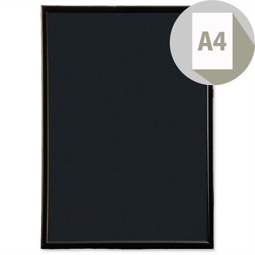 Photo Album Company Fast Frame A4 Back-loading Front Non-glass Styrene Front, Black Hardboard Back, For Landscape & Portrait Displays