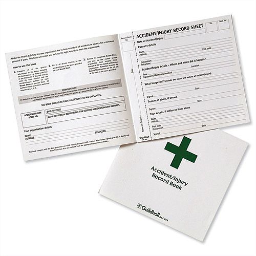 Guildhall Accident Report Book 20 Pages 210x200mm Green and White (Pack 5)