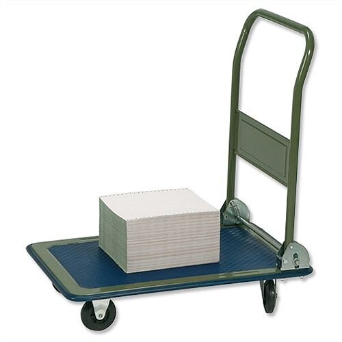 RelX Platform Truck Medium-duty Capacity 150kg Baseboard W475xL735mm Blue and Grey Ref PH150 RelX Platform Truck Medium-duty Capacity 150kg Baseboard W475xL735mm Blue and Grey Ref PH150