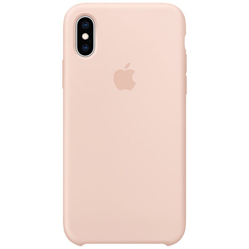 Apple - Silicone back cover for mobile phone Apple iPhone XS in Pink Sand