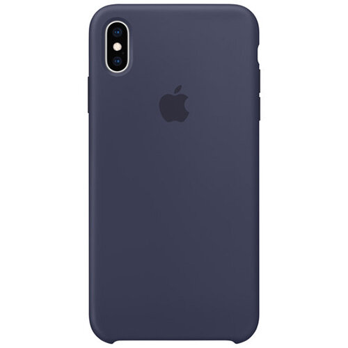 Apple - Silicone back cover for mobile phone Apple iPhone XS Max in Midnight Blue