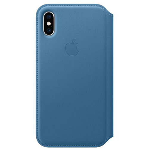 Apple Folio - Leather flip cover for mobile phone Apple iPhone XS Cape Cod Blue