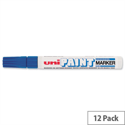 uni Paint Marker Bullet Tip Medium Point Px20 Line Width 2.2-2.8mm Blue 9001923 Pack 12 uni Paint Marker Bullet Tip Medium Point Px20 Line Width 2.2-2.8mm Blue 9001923 Pack 12